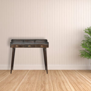 walnut gallery shell writing desk – elegant home office desk